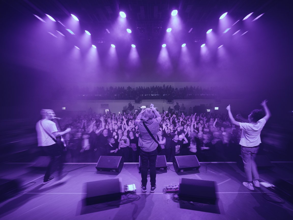 Atmospheric concert scene